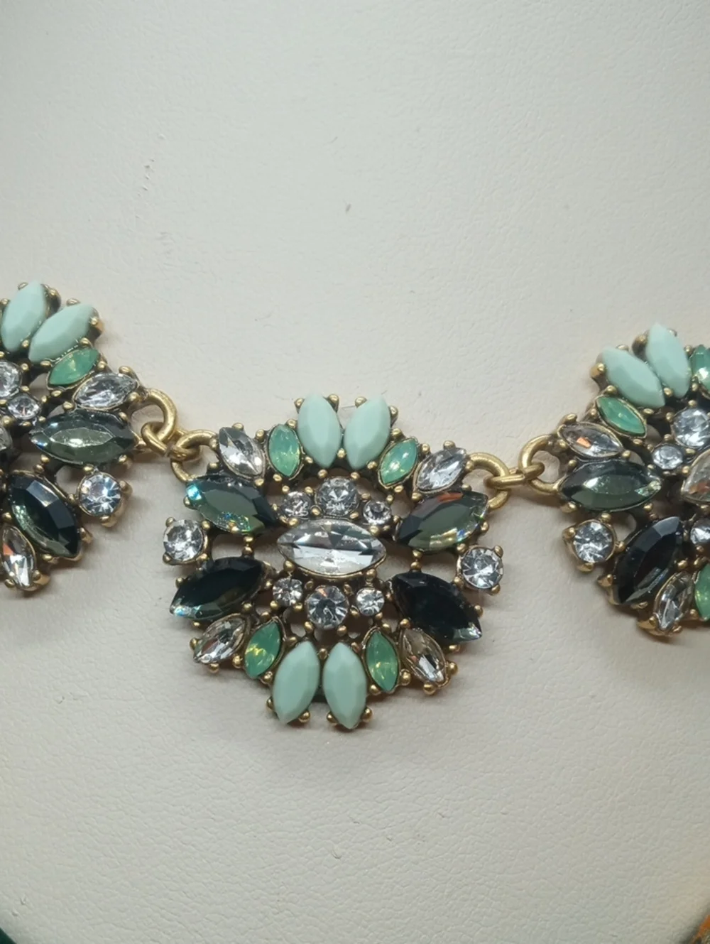 J.CREW BEJEWELED TRIPLE STARBURST NECKLACE